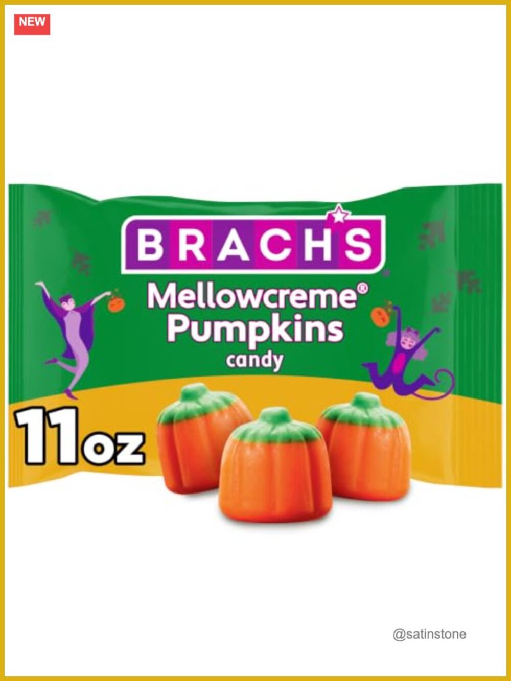 Brach's Pumpkin Mellowcremes Halloween Candy 11 oz Bag Gluten Free